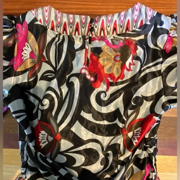 Sele Swirls & Paisley silk top, size M, NWT - Picture 2 of 8